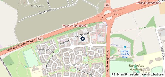 Map showing the location of Bond Street Car Service