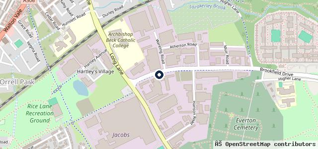 Map showing the location of Brookfield Drive Garage