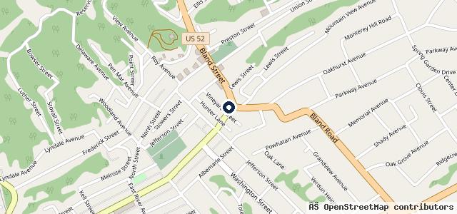 Map showing the location of Bland Street Auto Center