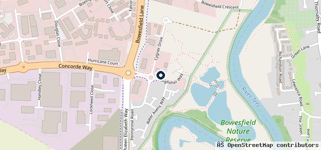 Map showing the location of Asda Tyres