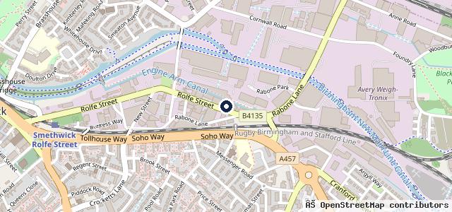 Map showing the location of DJ Motoring accident repair centre