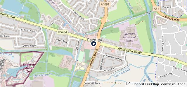 Map showing the location of Daves Mot Centre