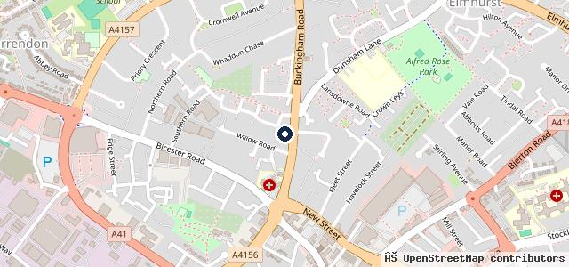 Map showing the location of Elmhurst Garage Ltd