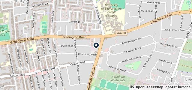Map showing the location of Enterprise Motors Bedford LTD