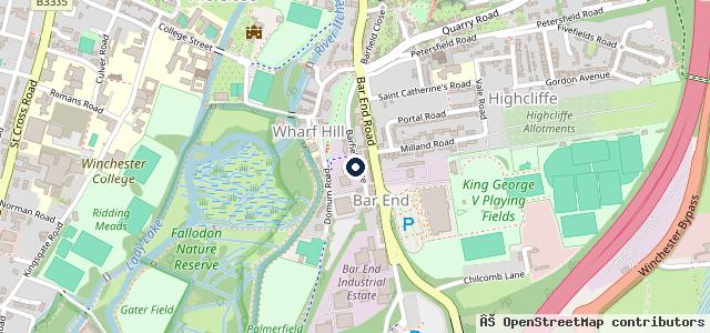 Map showing the location of Freeborn Winchester