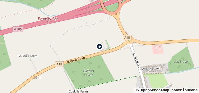 Map showing the location of Gallows Wood Service Station Ltd