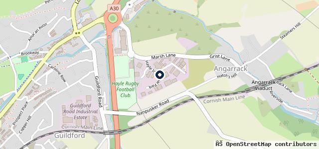 Map showing the location of Peugeot Hawkins Hayle