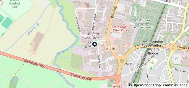 Map showing the location of HiQ Tyres & Autocare Chelmsford