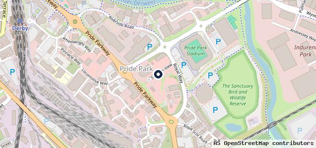 Map showing the location of Group 1 Land Rover Derby