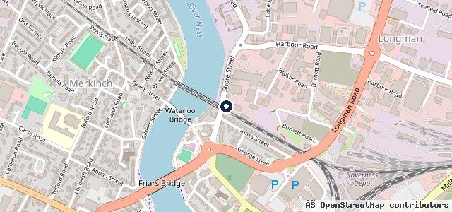 Map showing the location of Inverness MOT Centre