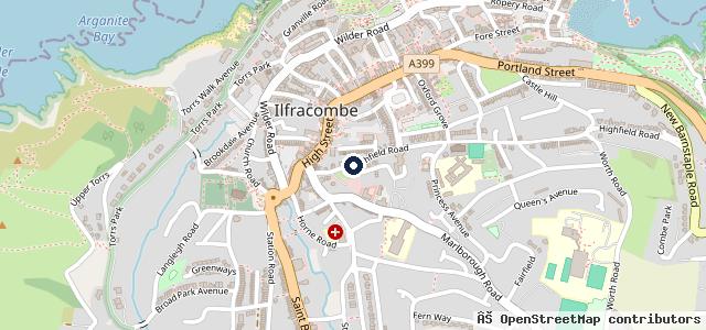 Map showing the location of Jubilee 77 Garage