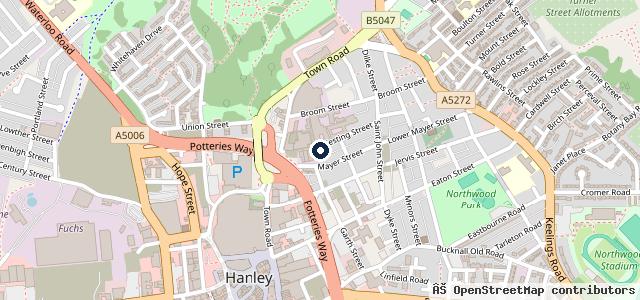 Map showing the location of Jubilee Service Station