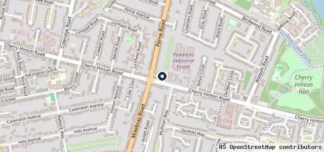 Map showing the location of Kwik Fit - Cambridge - Cherry Hinton