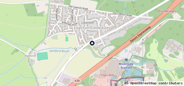 Map showing the location of Benedicts Bridge Garage