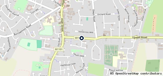 Map showing the location of March Mot Centre
