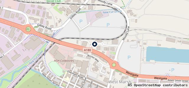 Map showing the location of Marshall BMW Grimsby