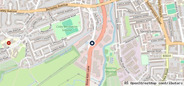 Map showing the location of Marshall Volkswagen Reading