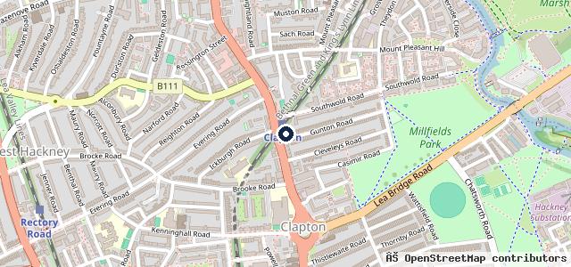 Map showing the location of MD Motors Clapton