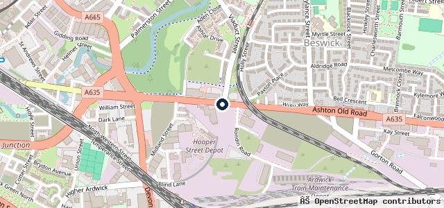 Map showing the location of Motorpoint Manchester