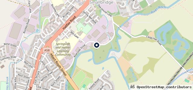 Map showing the location of Northern Accident Repair Centre Rochdale