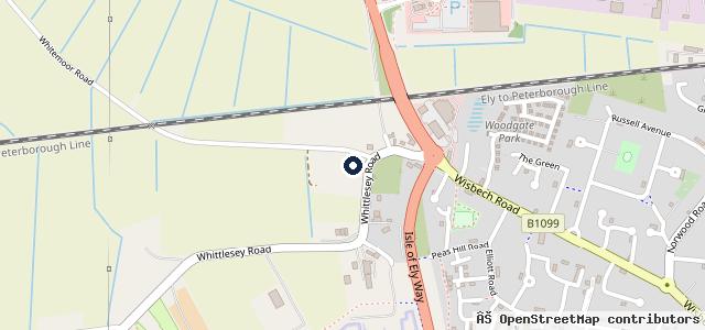 Map showing the location of G J Ogden