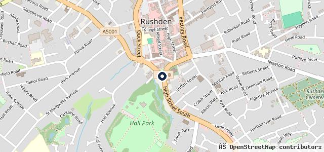 Map showing the location of Orbit Tyres Rushden
