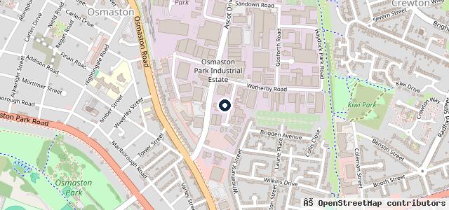 Map showing the location of Powerhouse Ltd Derby