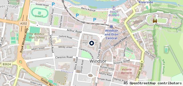 Map showing the location of Q V London