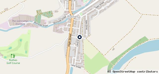 Map showing the location of Rothes Garage Ltd