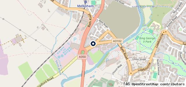 Map showing the location of Roundabout MOT Centre