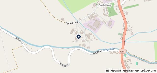 Map showing the location of Setch MOT Centre