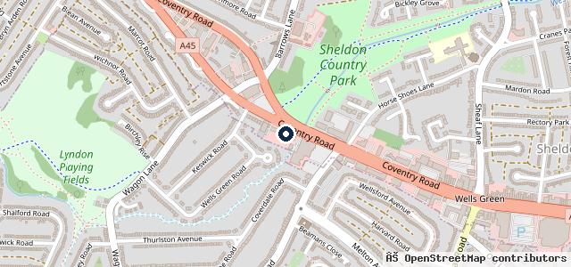 Map showing the location of Sheldon Motor Cycles Ltd