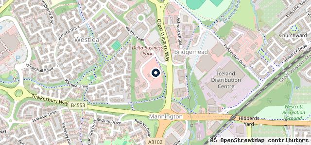 Map showing the location of Swindon Audi
