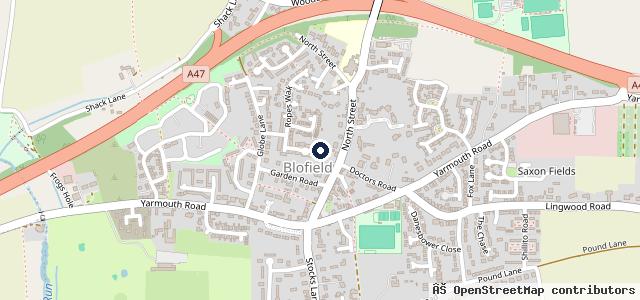 Map showing the location of Three Keys Garage