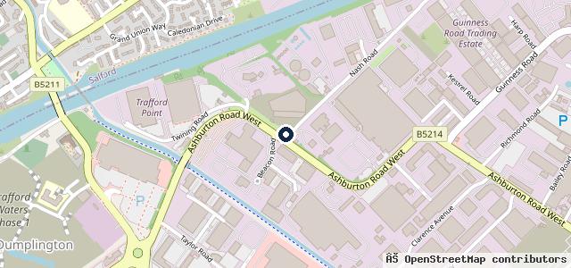 Map showing the location of Tried and Tested MOT Centre