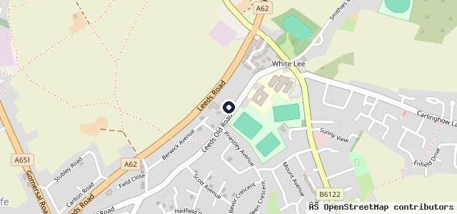 Map showing the location of Whitehall Service Station