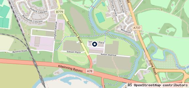 Map showing the location of Ashgrove Test Centre