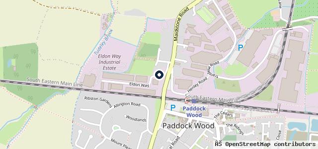 Map showing the location of Paddock Wood MOT Service & Repairs Ltd