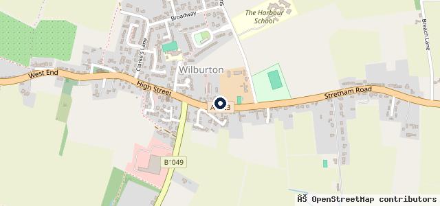 Map showing the location of A J Rippingale