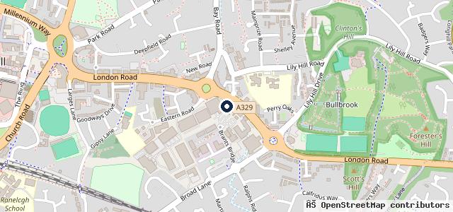 Map showing the location of Bracknell Honda