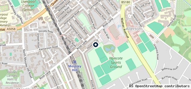 Map showing the location of Baileys Garage