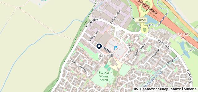 Map showing the location of Bar Hill Motors ltd