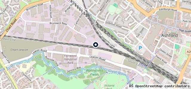 Map showing the location of Ashford MOT Centre ltd