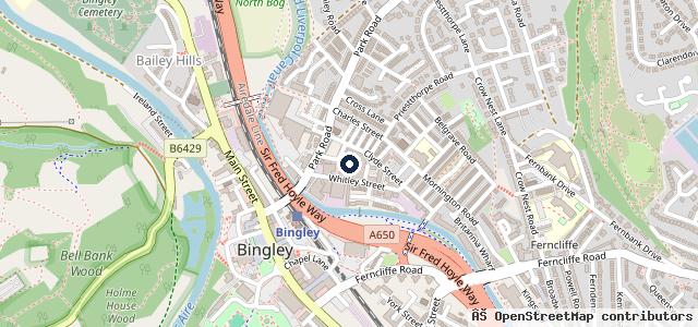 Map showing the location of Bingley Car Body Shop