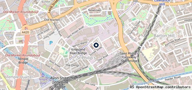 Map showing the location of Bristol Bike Doc