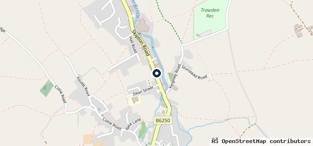 Map showing the location of Brookside Garage