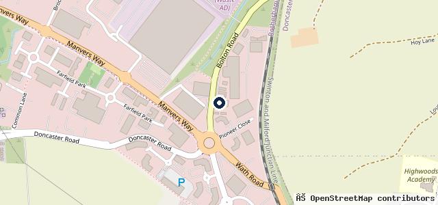 Map showing the location of Central Repair Centre