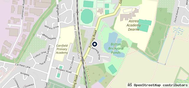 Map showing the location of Central Service Garage