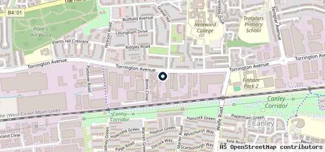 Map showing the location of Cromwell Garage