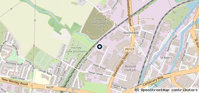 Map showing the location of Dave Green Motor Servives